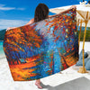 Autumn Painting Print Beach Sarong Wrap