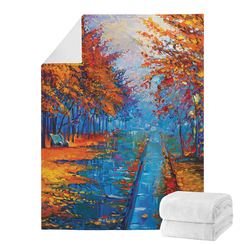 Autumn Painting Print Blanket