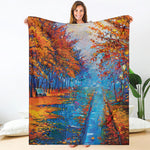 Autumn Painting Print Blanket