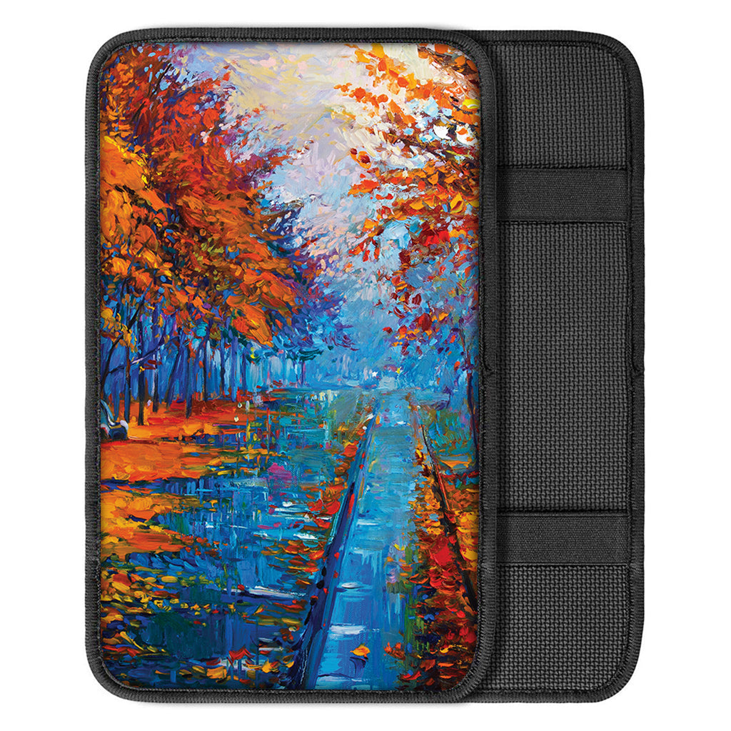 Autumn Painting Print Car Center Console Cover