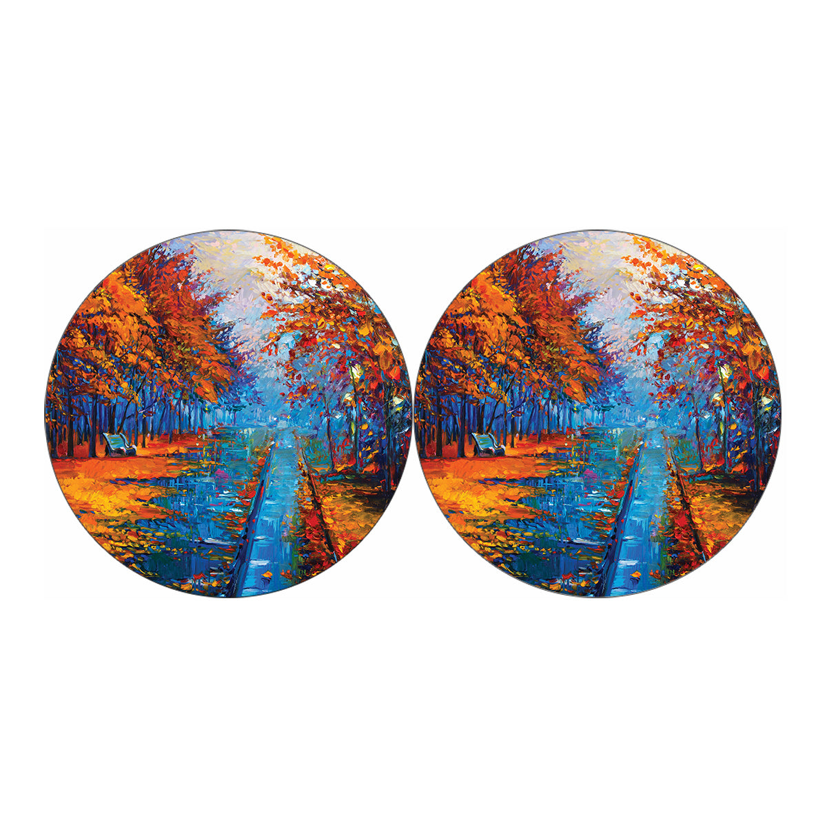 Autumn Painting Print Car Coasters