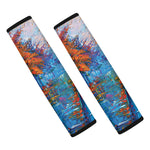 Autumn Painting Print Car Seat Belt Covers