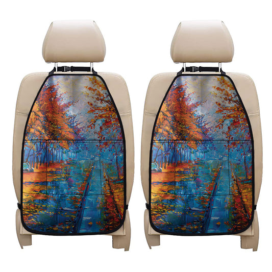 Autumn Painting Print Car Seat Organizers