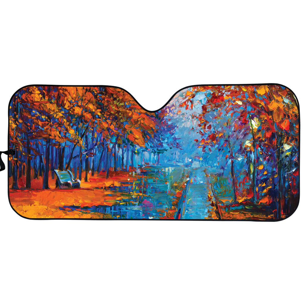 Autumn Painting Print Car Sun Shade