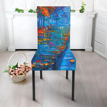 Autumn Painting Print Dining Chair Slipcover
