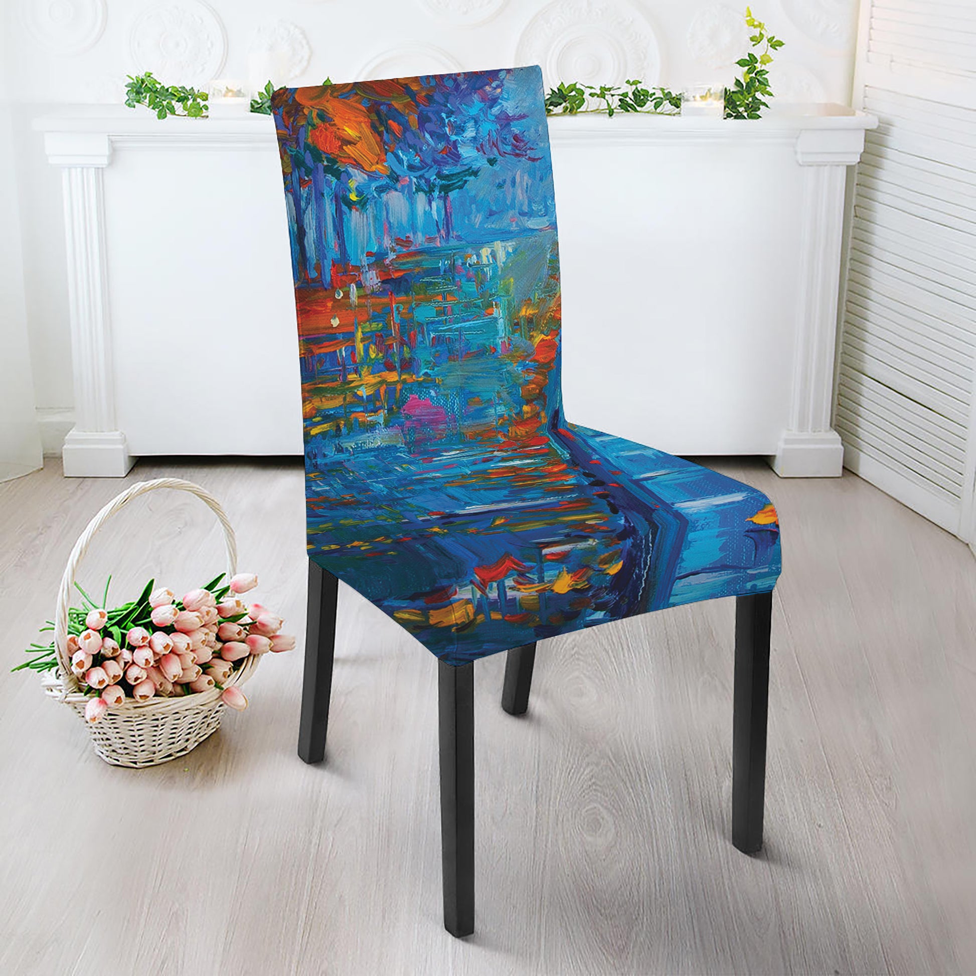 Autumn Painting Print Dining Chair Slipcover