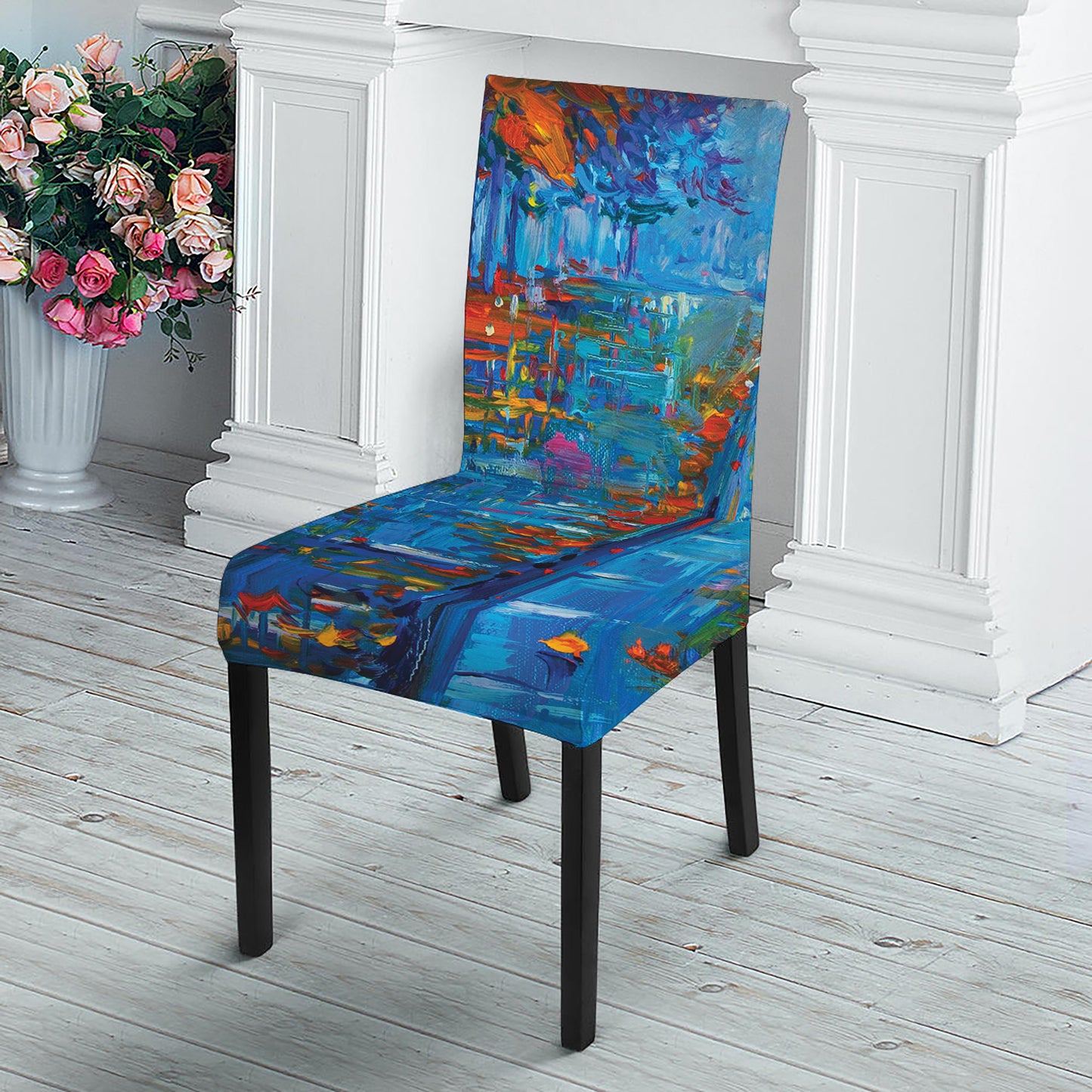 Autumn Painting Print Dining Chair Slipcover