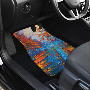 Autumn Painting Print Front and Back Car Floor Mats