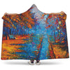 Autumn Painting Print Hooded Blanket