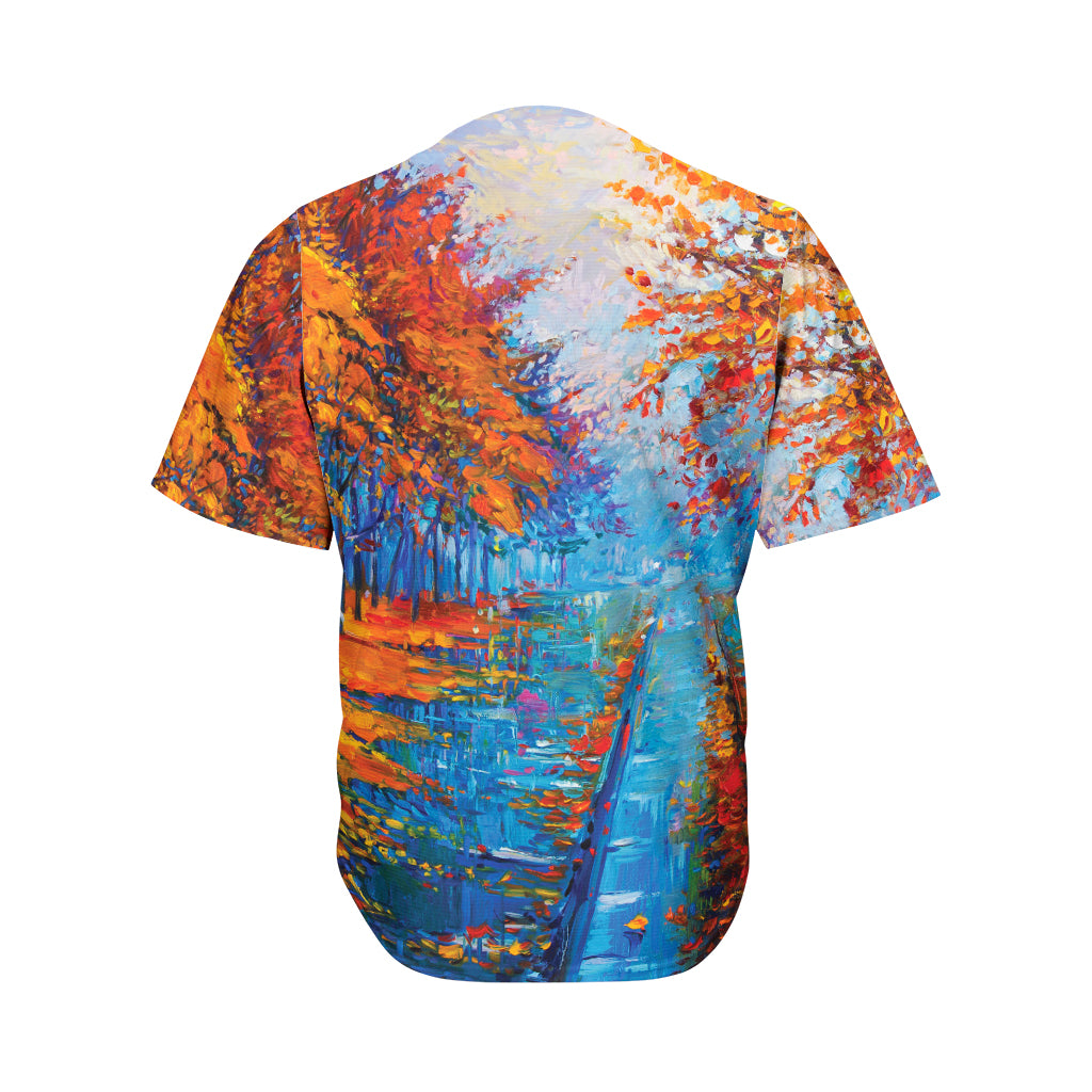 Autumn Painting Print Men's Baseball Jersey