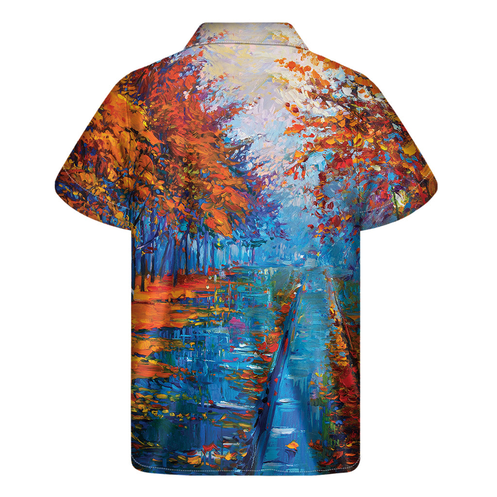 Autumn Painting Print Men's Short Sleeve Shirt