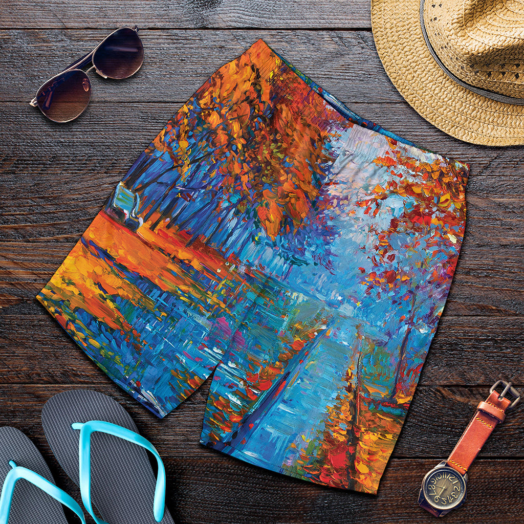 Autumn Painting Print Men's Shorts