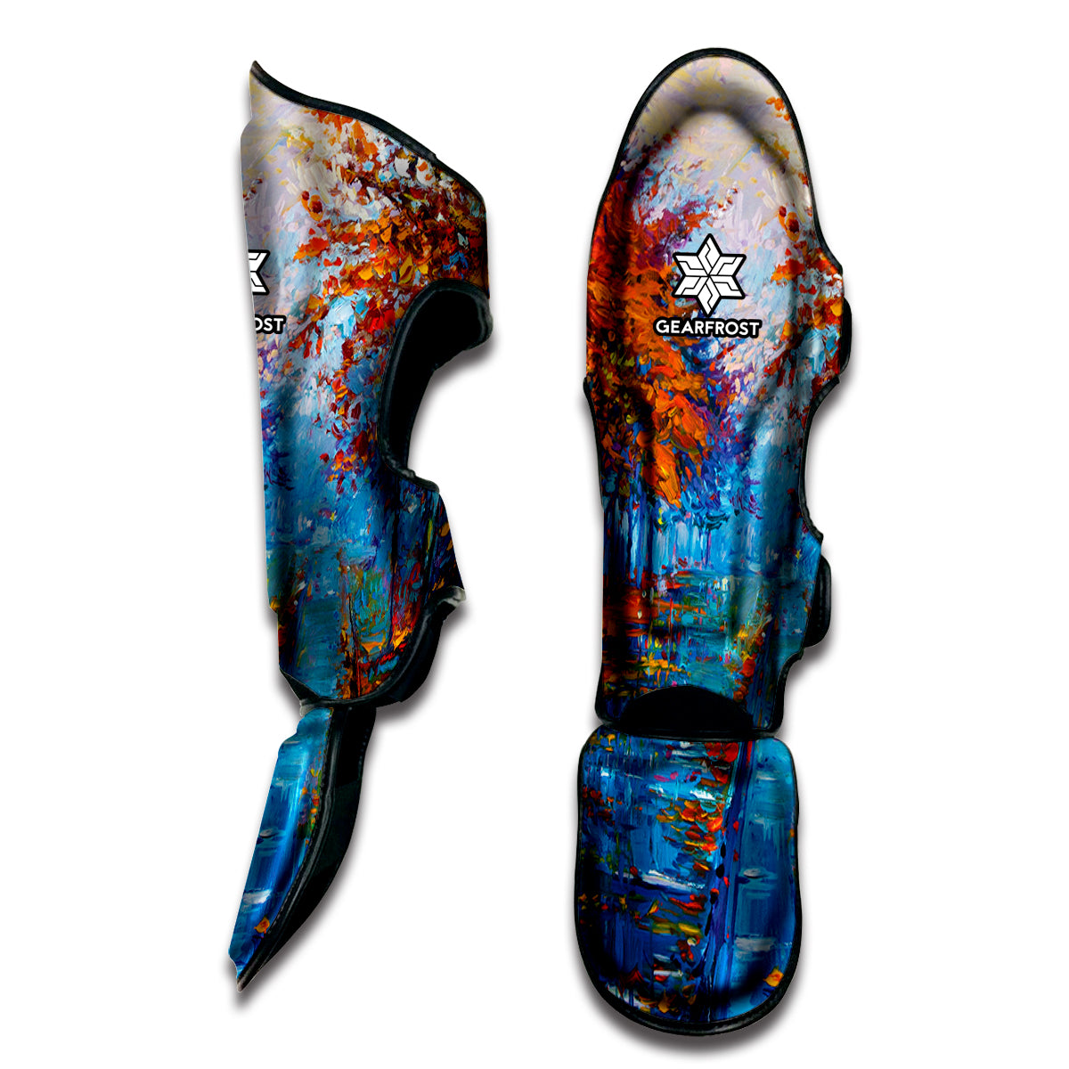Autumn Painting Print Muay Thai Shin Guard