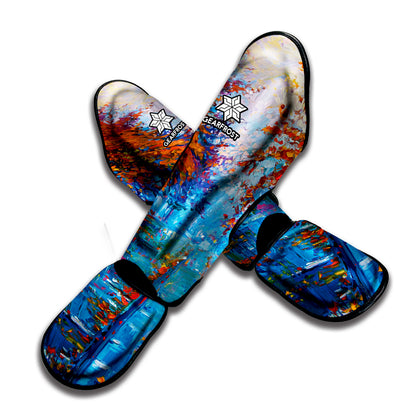 Autumn Painting Print Muay Thai Shin Guard