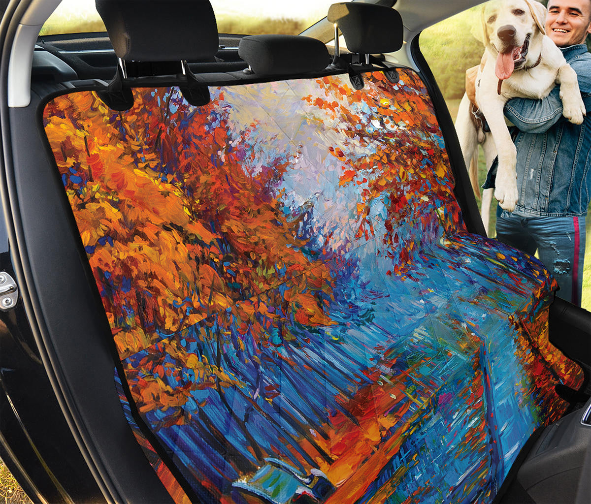 Autumn Painting Print Pet Car Back Seat Cover