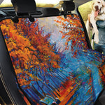 Autumn Painting Print Pet Car Back Seat Cover