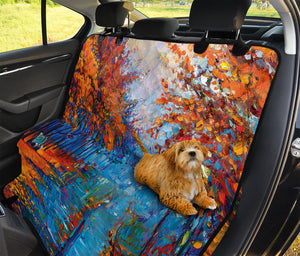 Autumn Painting Print Pet Car Back Seat Cover