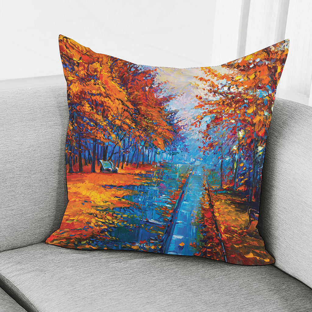 Autumn Painting Print Pillow Cover