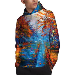 Autumn Painting Print Pullover Hoodie