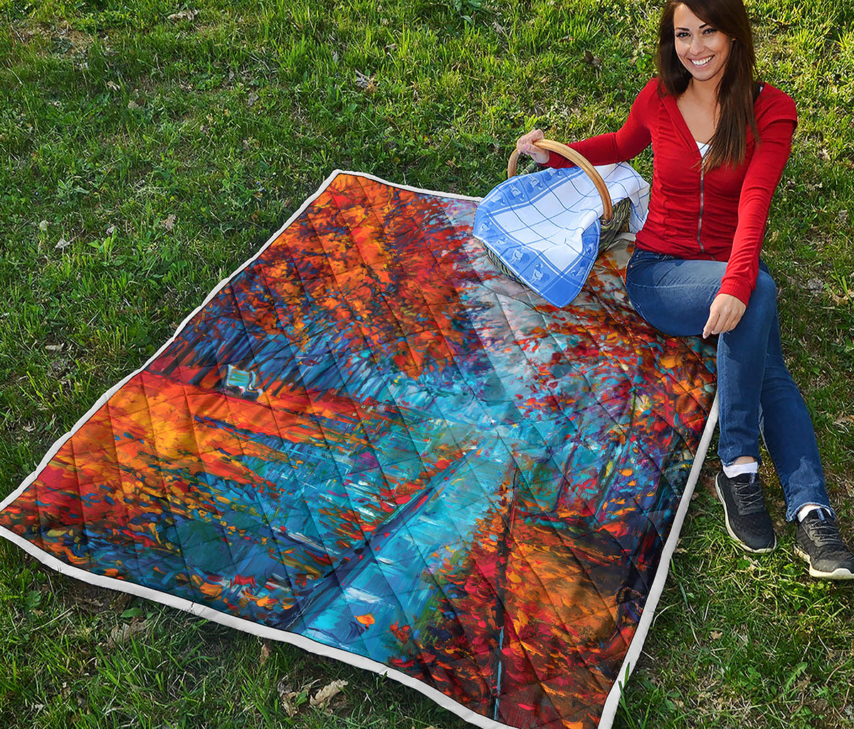 Autumn Painting Print Quilt