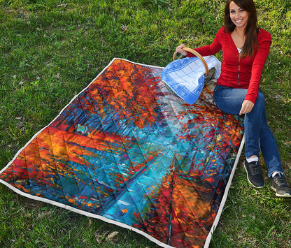 Autumn Painting Print Quilt