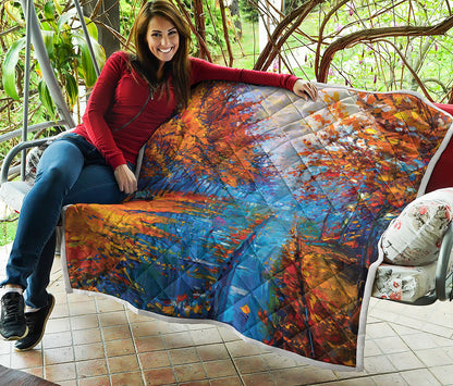 Autumn Painting Print Quilt