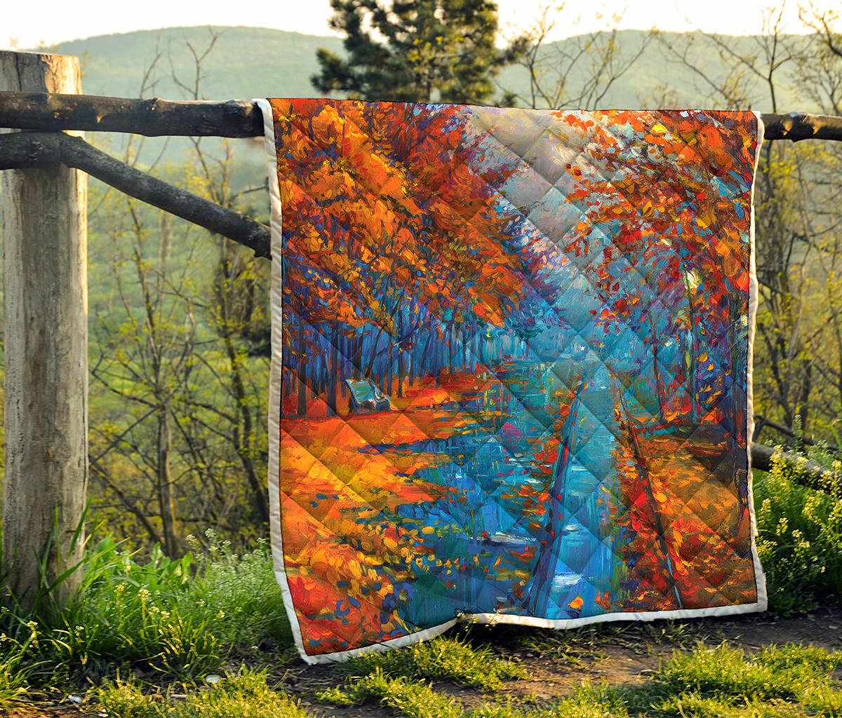 Autumn Painting Print Quilt