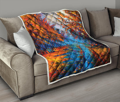Autumn Painting Print Quilt