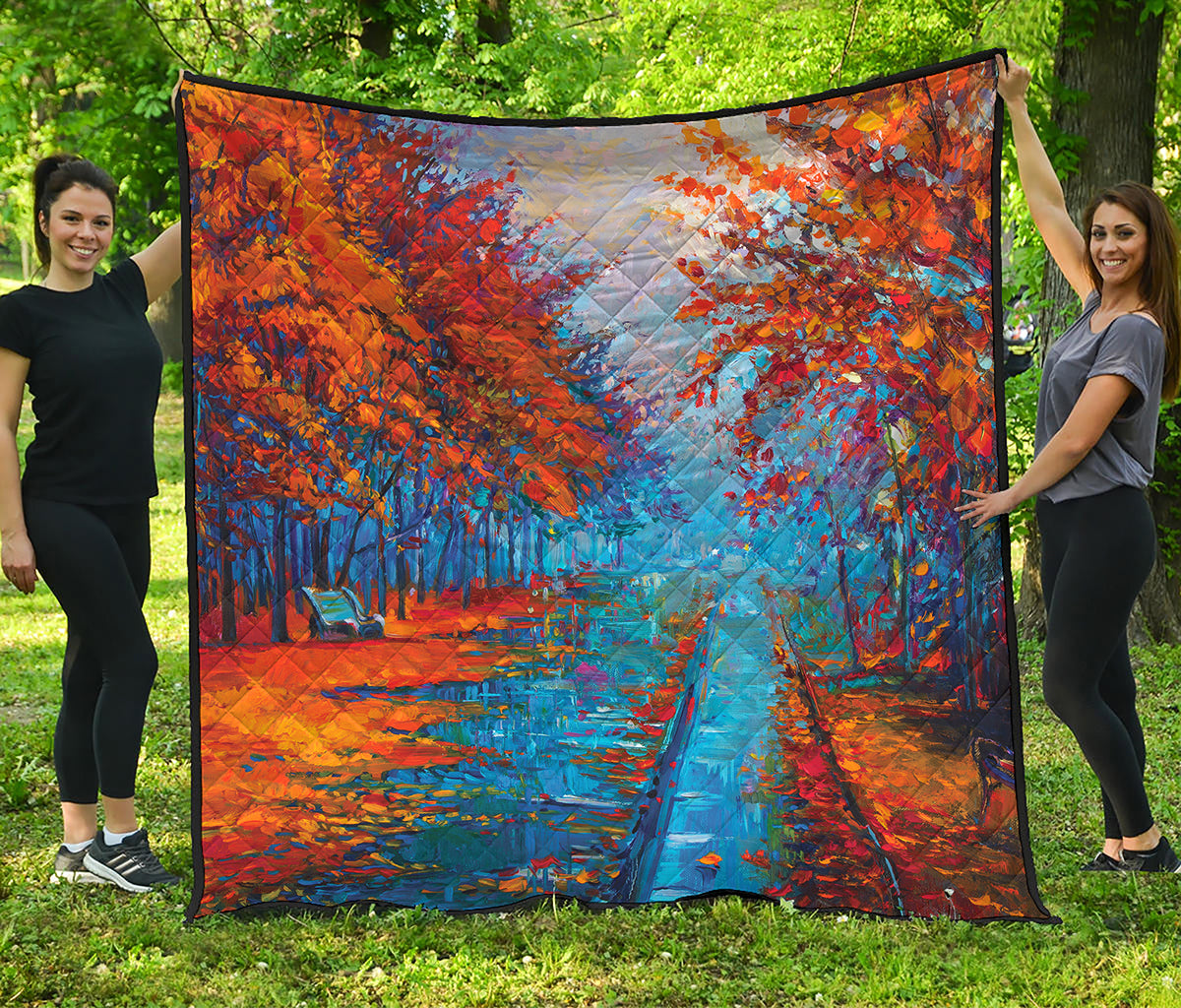 Autumn Painting Print Quilt