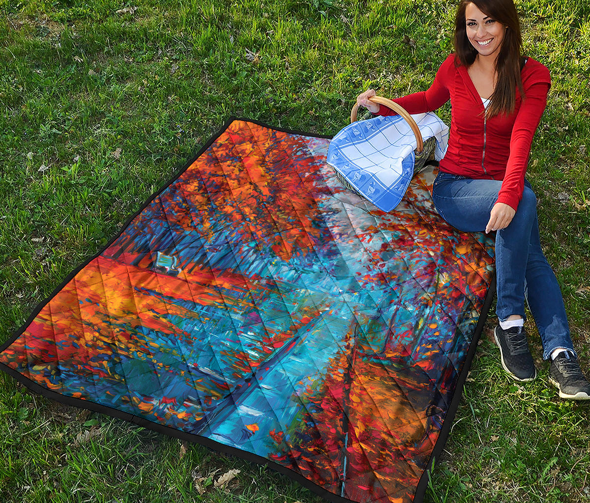 Autumn Painting Print Quilt