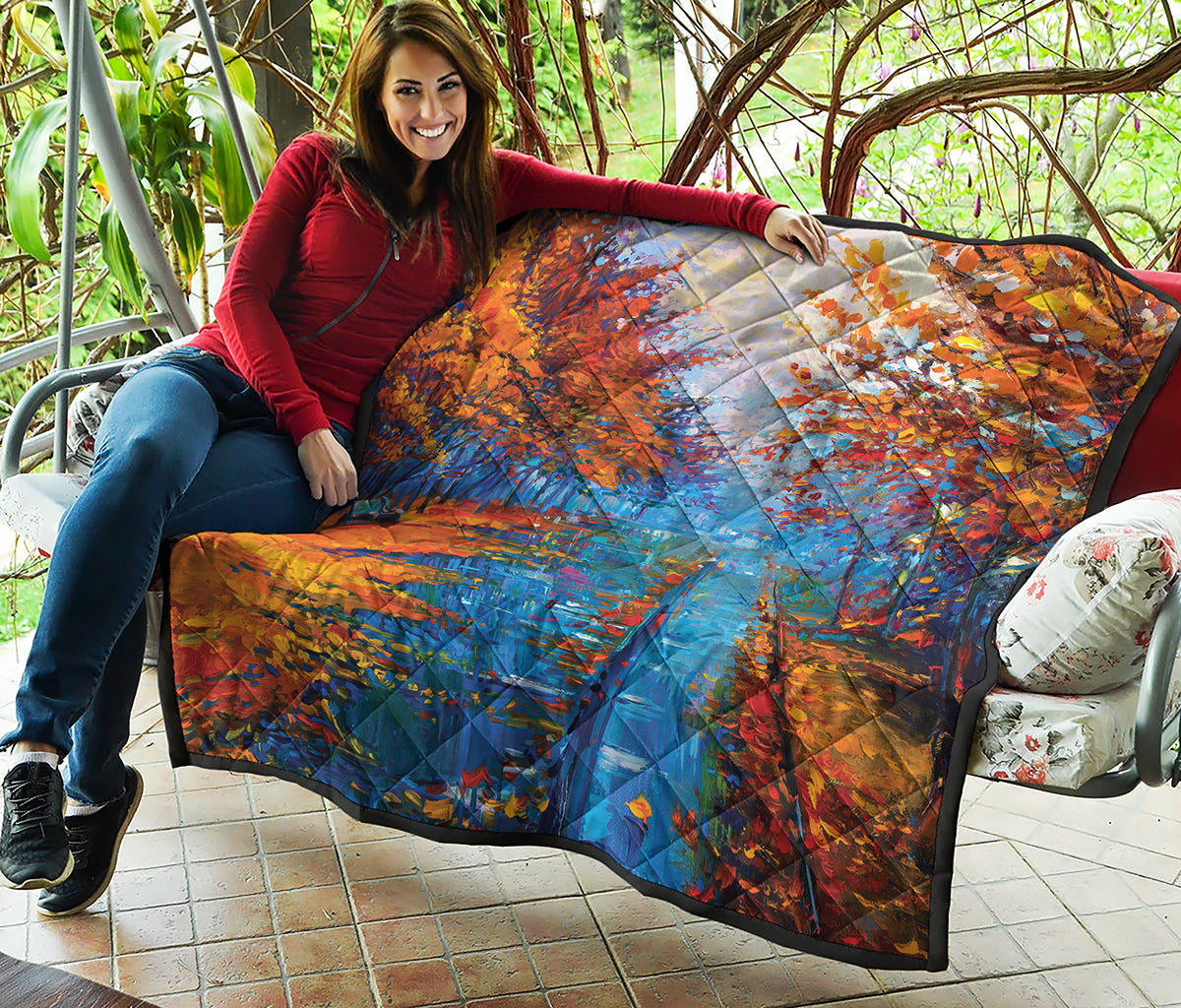 Autumn Painting Print Quilt