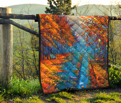 Autumn Painting Print Quilt