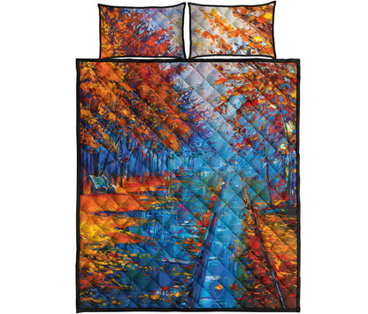 Autumn Painting Print Quilt Bed Set