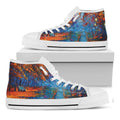 Autumn Painting Print White High Top Sneakers