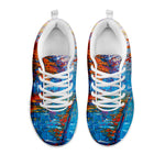 Autumn Painting Print White Sneakers