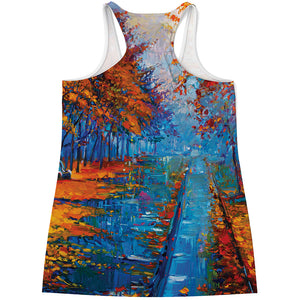 Autumn Painting Print Women's Racerback Tank Top