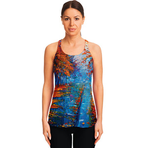 Autumn Painting Print Women's Racerback Tank Top