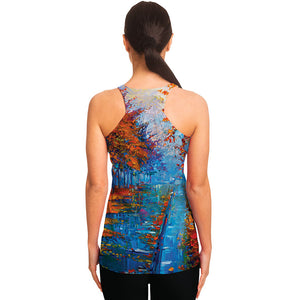 Autumn Painting Print Women's Racerback Tank Top