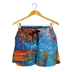 Autumn Painting Print Women's Shorts