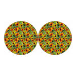 Autumn Sunflower Pattern Print Car Coasters