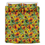 Autumn Sunflower Pattern Print Duvet Cover Bedding Set