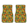 Autumn Sunflower Pattern Print Front Car Floor Mats