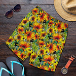 Autumn Sunflower Pattern Print Men's Shorts