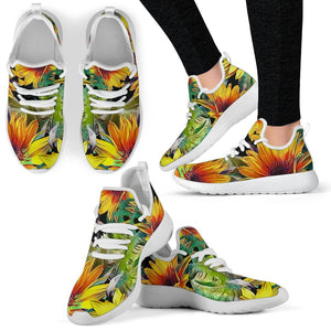 Autumn Sunflower Pattern Print Mesh Knit Shoes GearFrost