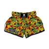 Autumn Sunflower Pattern Print Muay Thai Boxing Shorts