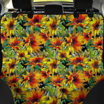 Autumn Sunflower Pattern Print Pet Car Back Seat Cover