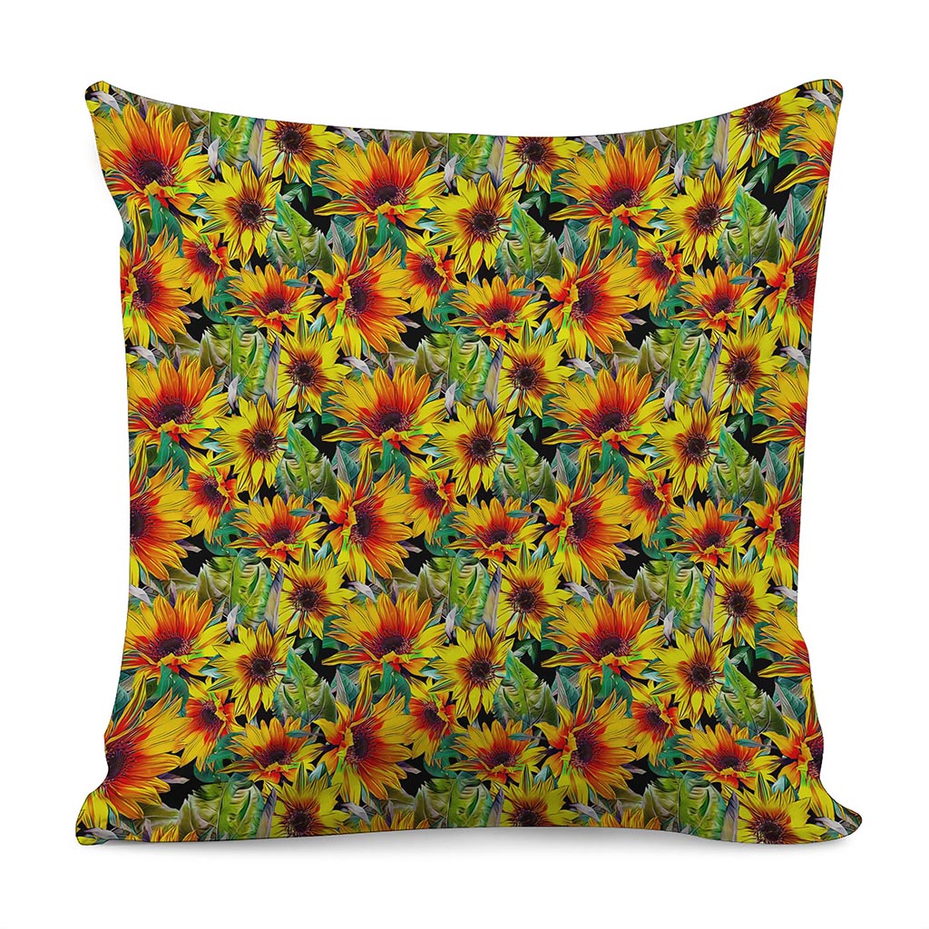 Autumn Sunflower Pattern Print Pillow Cover