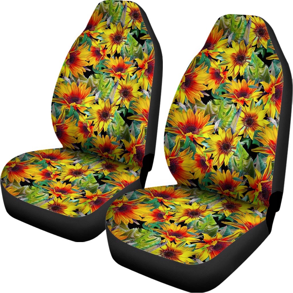 Autumn Sunflower Pattern Print Universal Fit Car Seat Covers