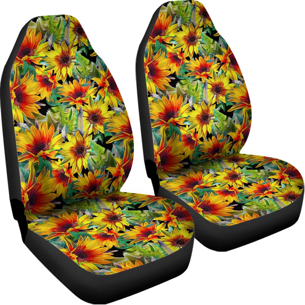 Autumn Sunflower Pattern Print Universal Fit Car Seat Covers