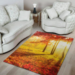 Autumn Trees Print Area Rug